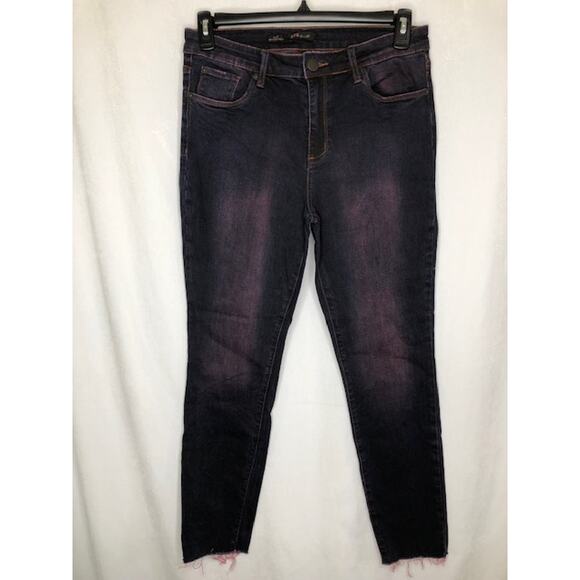 STS Blue Jeans Ellie High Rise Ankle raw hem size 30 pink purple wash - Picture 1 of 4